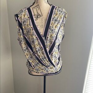 Elegant Yellow and Black Women's Top